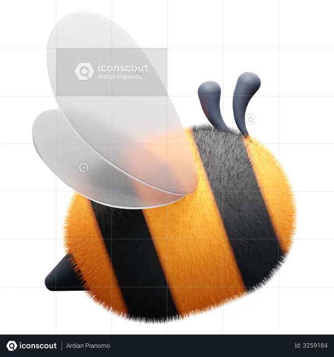 Honey Bee  3D Illustration