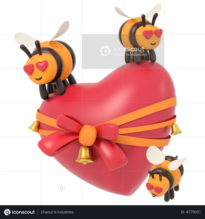 Honey Bee  3D Illustration
