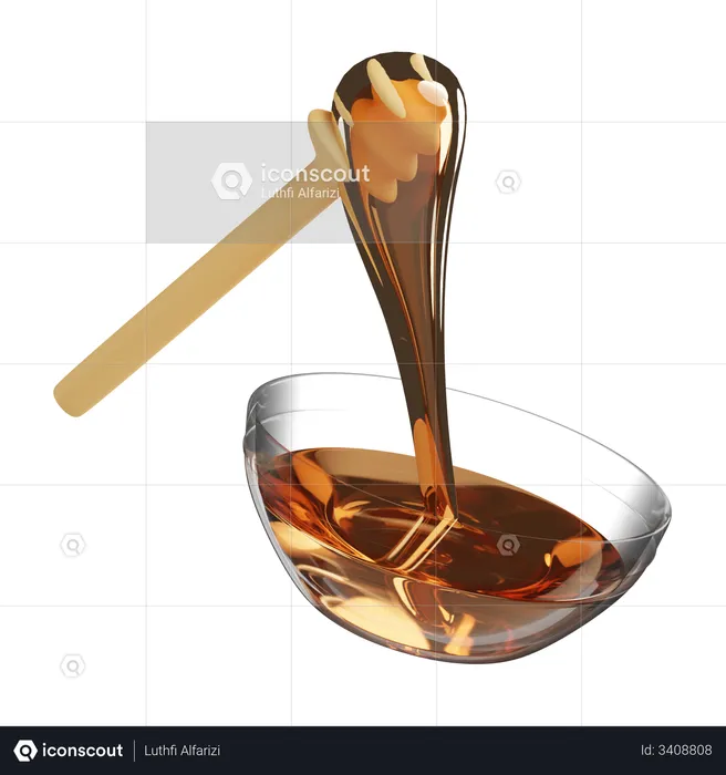 Honey Dipper  3D Illustration