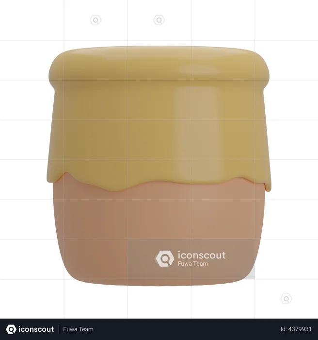 Honey Jar  3D Illustration