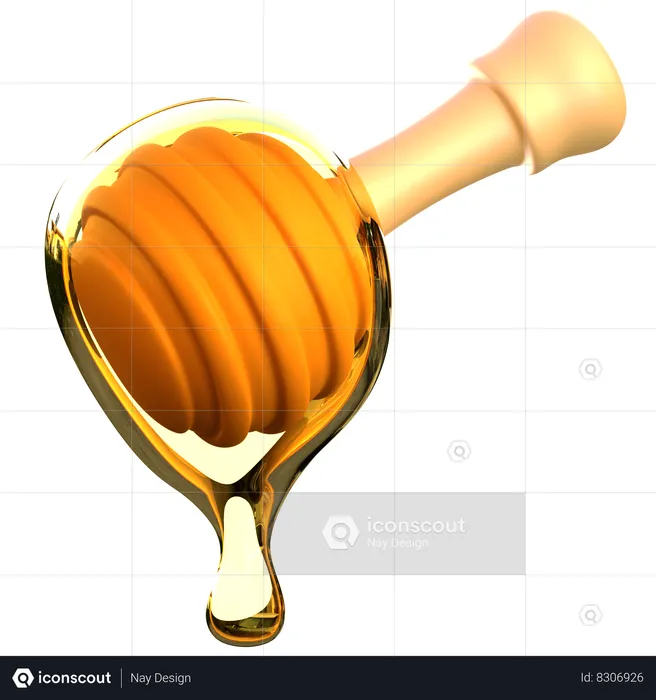 Honey Spoon  3D Icon