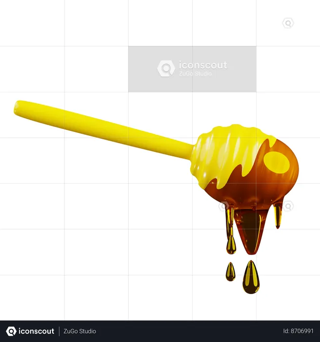 Honey Spoon  3D Icon