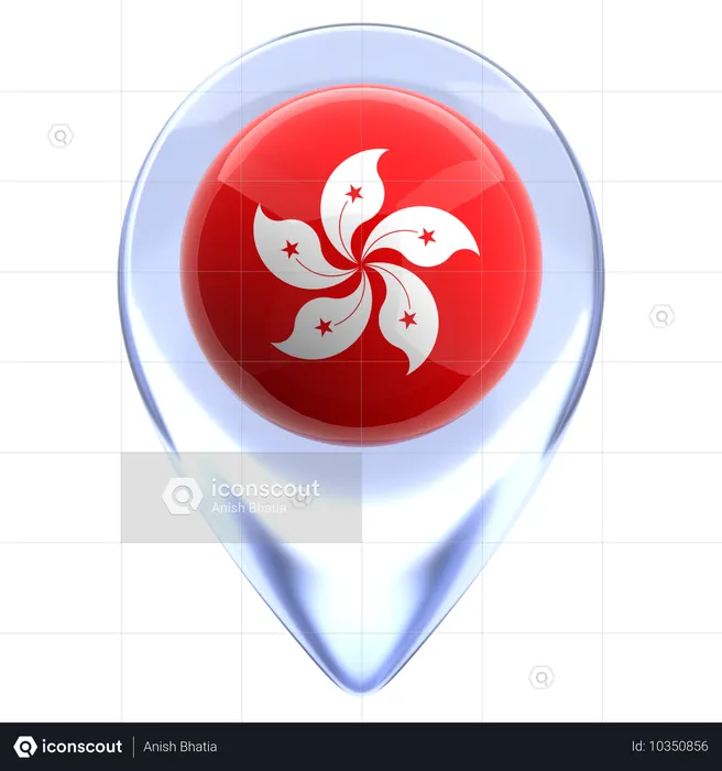 Hong Kong Flag 3D Icon