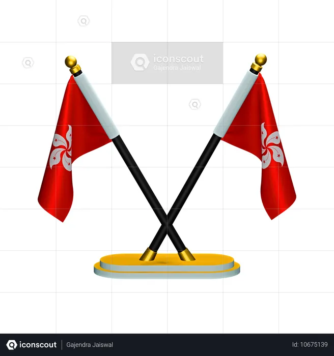 Hong Kong Flag Flag 3D Icon