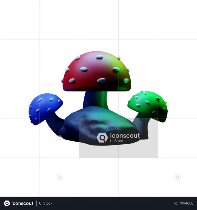 Champiñón  3D Icon