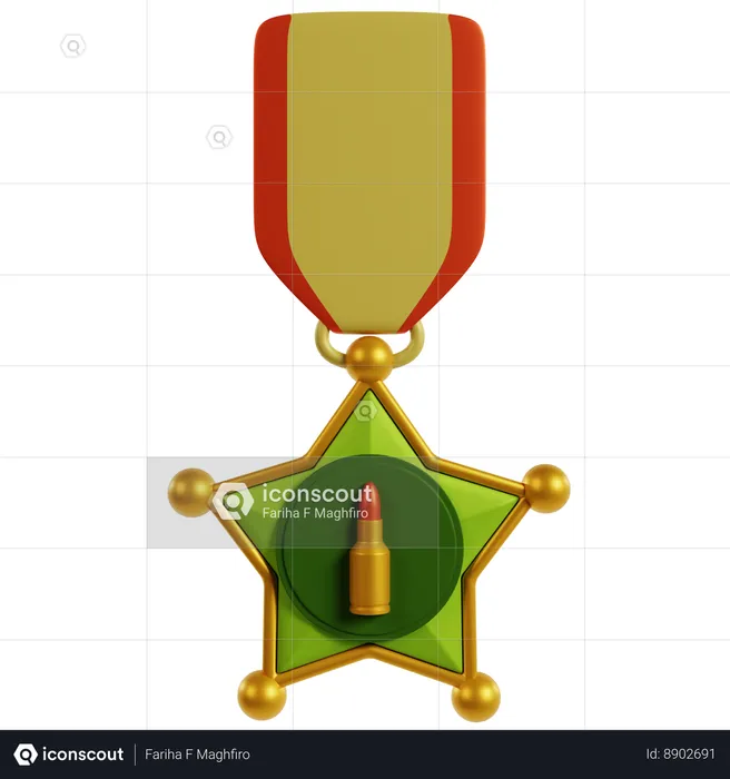 Honorable Military Service Award  3D Icon