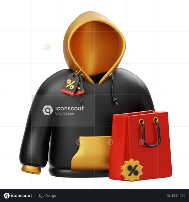 Hoodie Sale  3D Icon