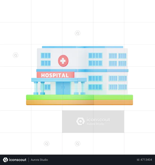 Hôpital  3D Illustration