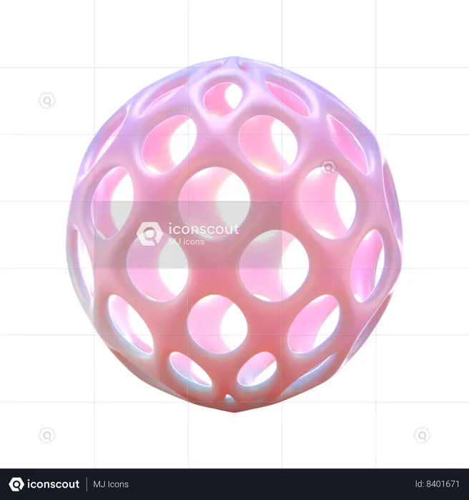Hopneycomb Sphere  3D Icon