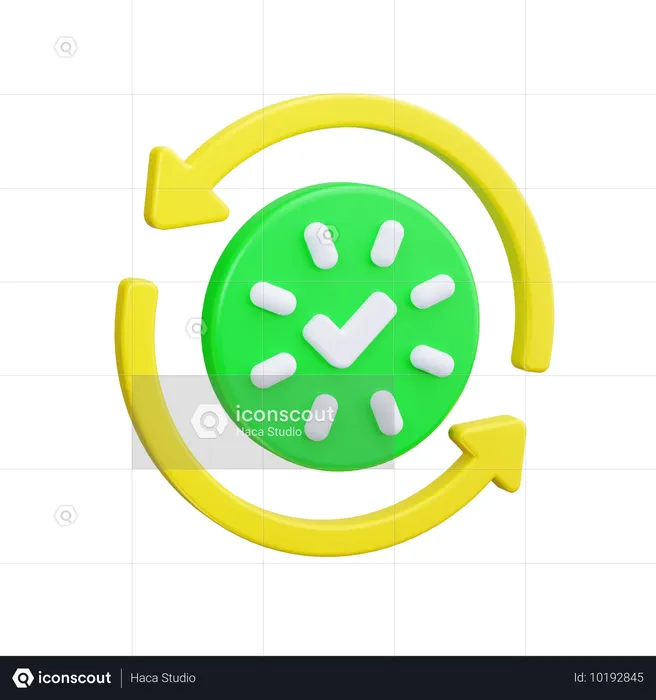 Tempo de atualização  3D Icon