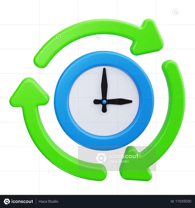 Tempo de atualização  3D Icon