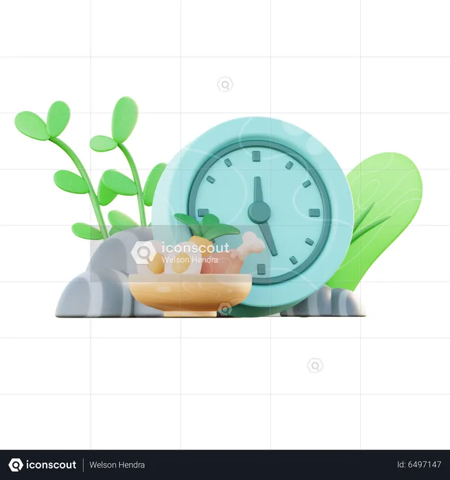 Tiempo de comer  3D Icon