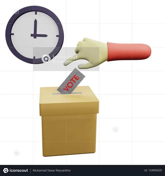 Hora da votação  3D Icon