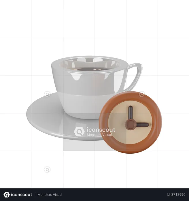 Hora do café  3D Illustration