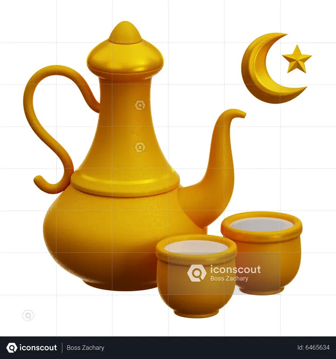 Hora del iftar  3D Icon