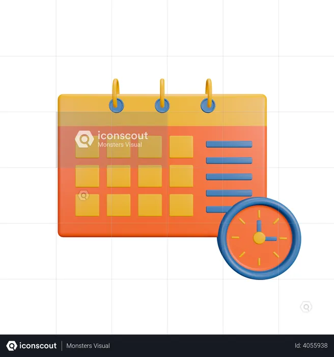 Calendrier  3D Illustration