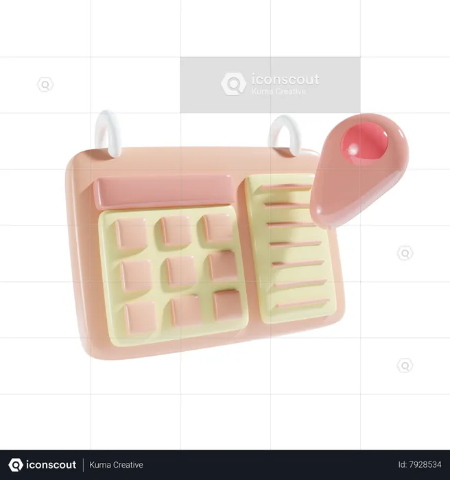 Calendrier  3D Icon