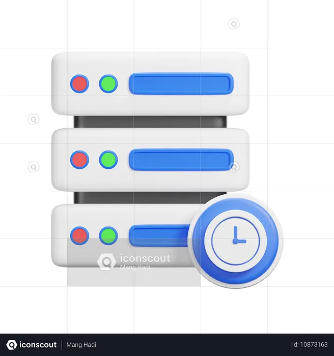 Horário do servidor  3D Icon