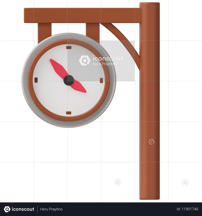 Horario ferroviario  3D Icon