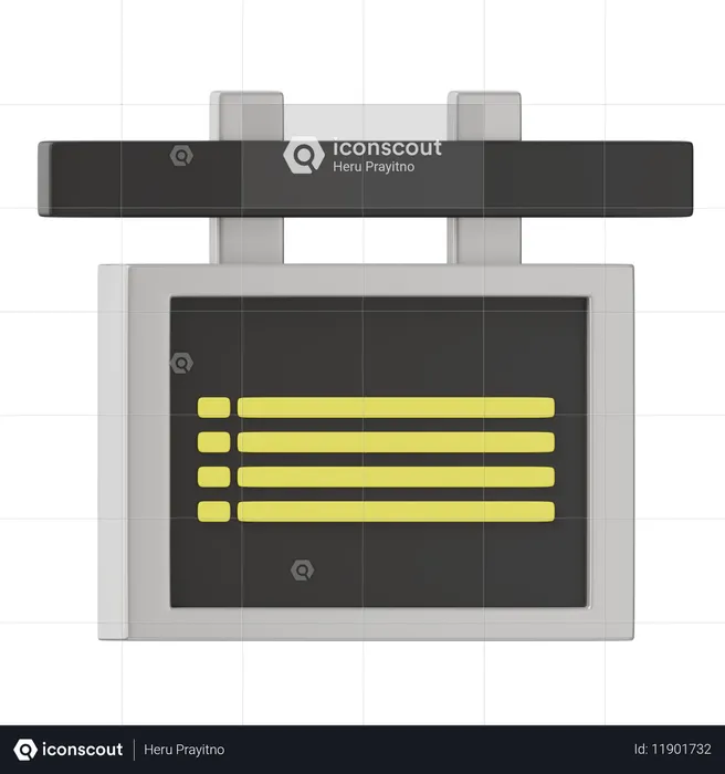 Horario ferroviario  3D Icon