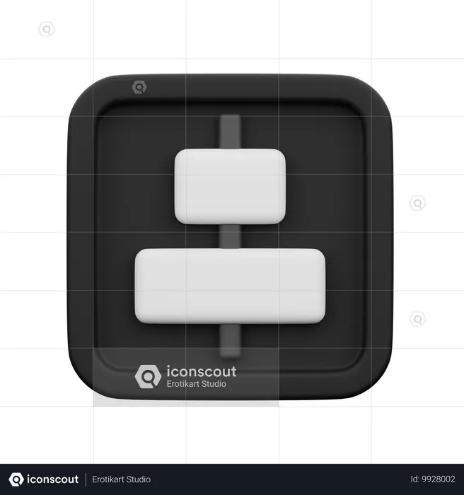 Horizontal Align Center  3D Icon