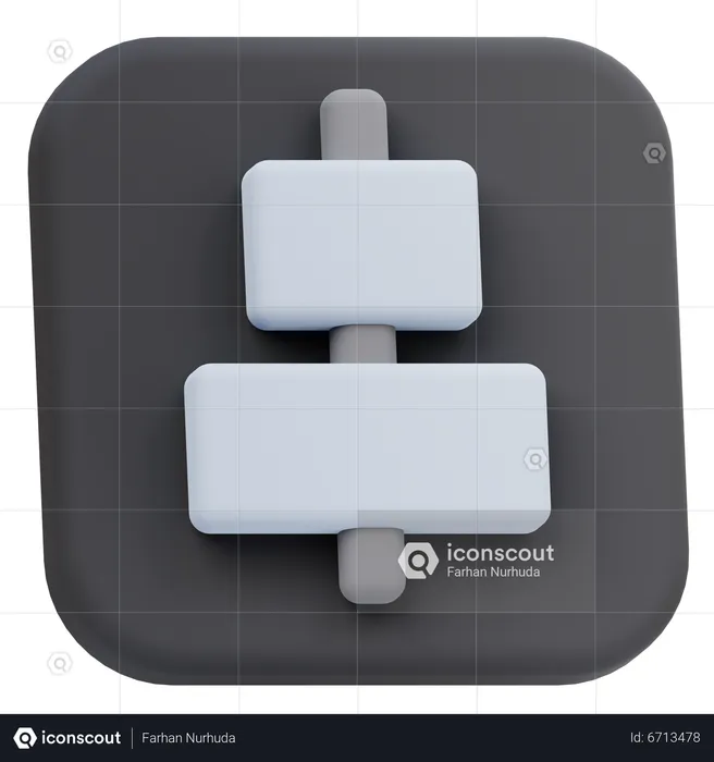 Horizontal Align Center  3D Icon