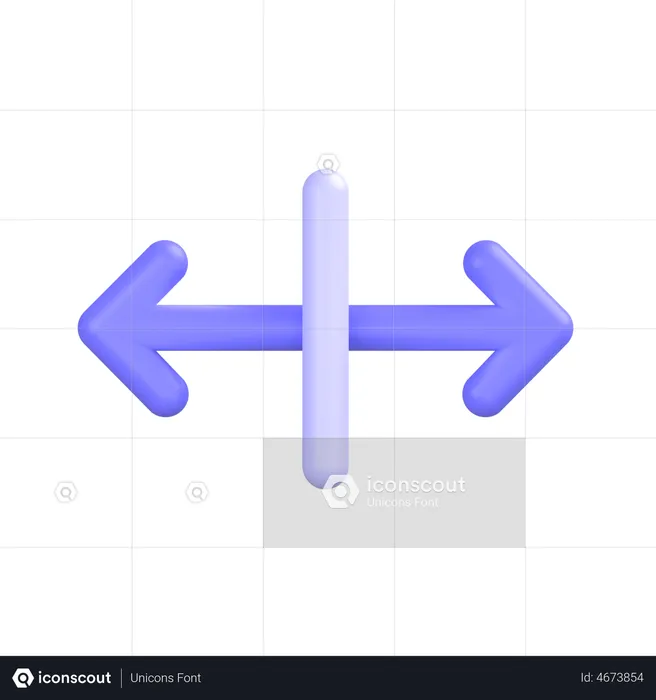 Horizontal-align-center  3D Icon