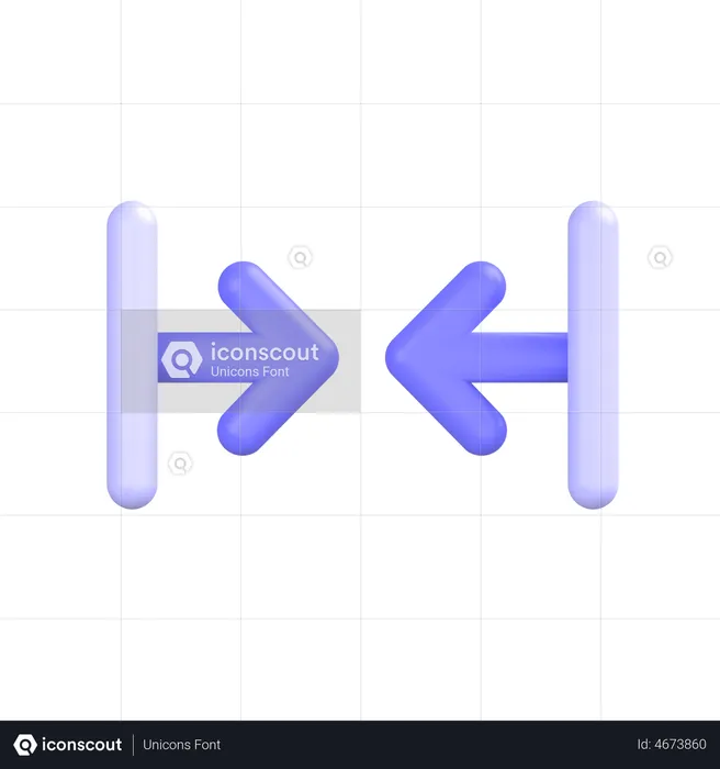 Horizontal- alignment  3D Icon