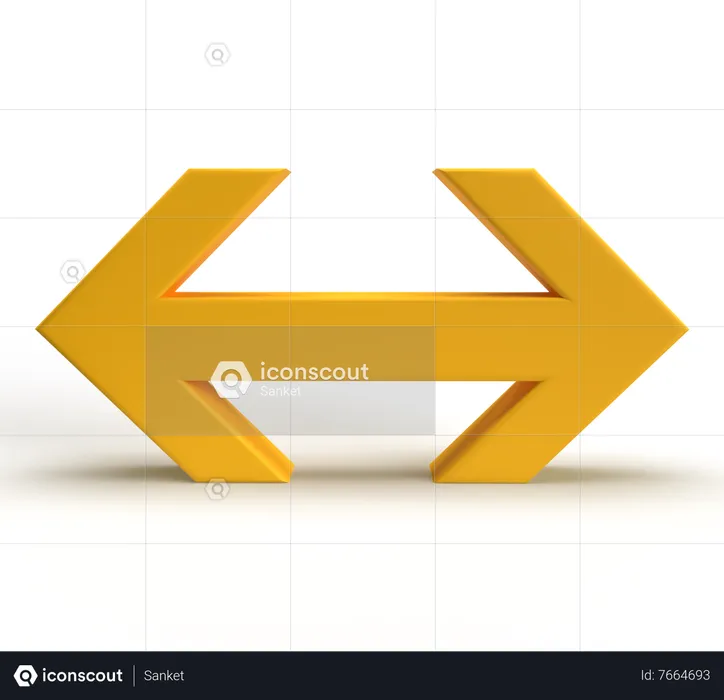 Horizontal Arrow  3D Icon