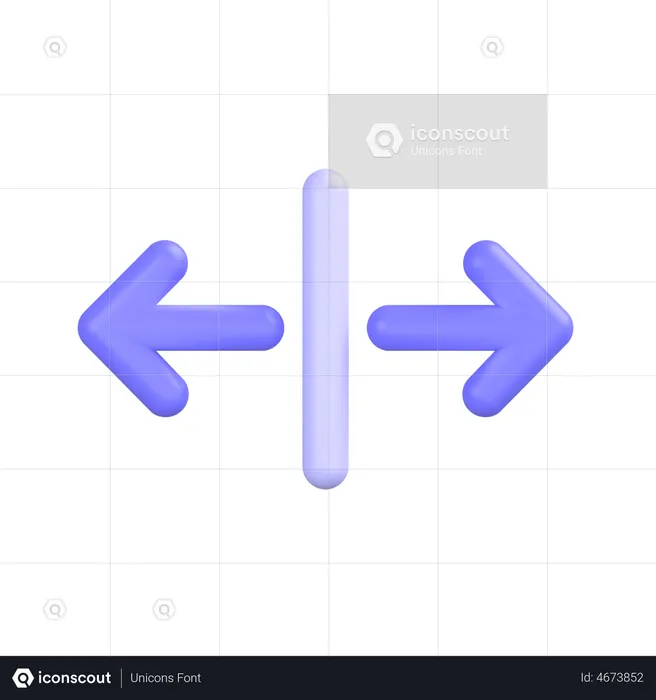 Horizontal-zentriert ausrichten  3D Icon