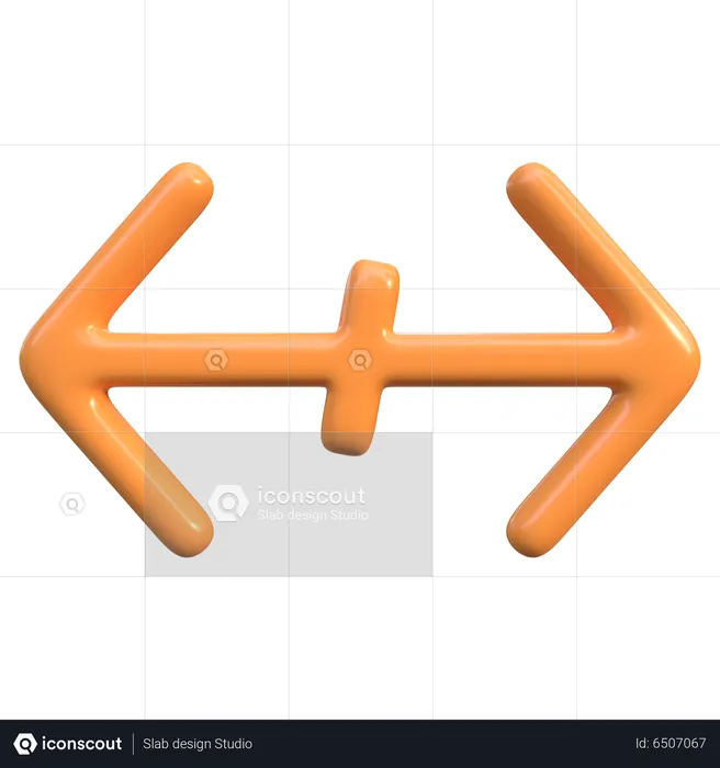 Horizontal Scroll Arrow  3D Icon