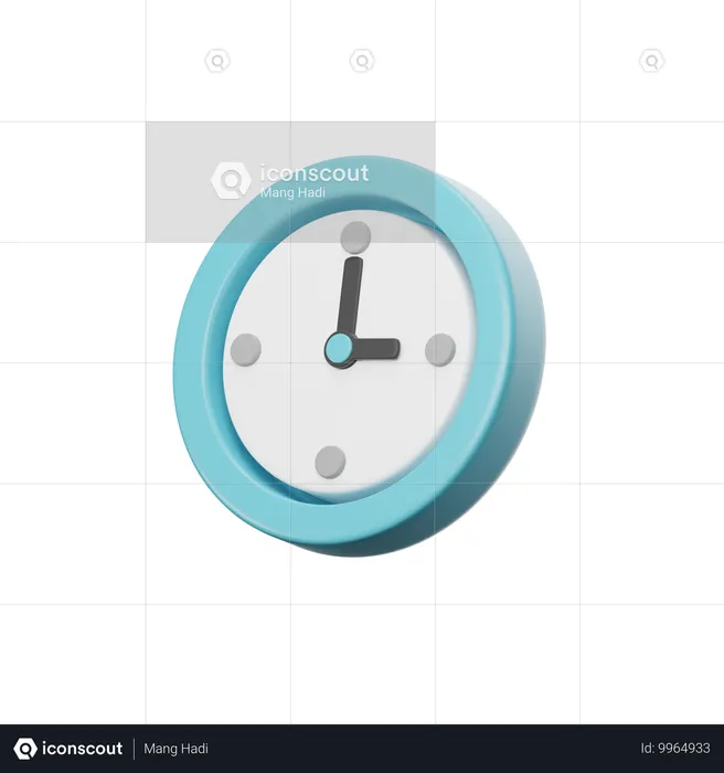 Horloge Emoji 3D Icon