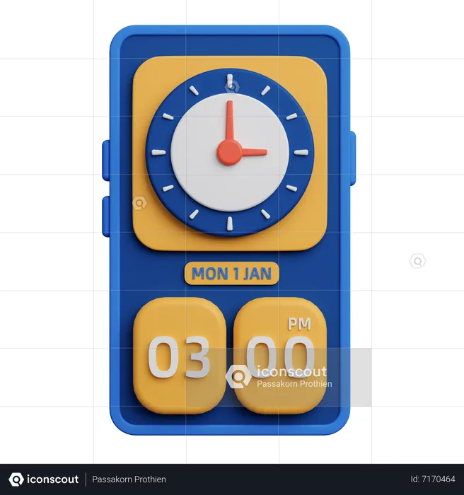 Application d'horloge  3D Icon