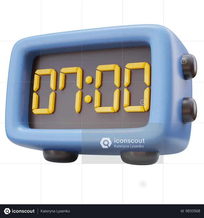 Horloge électronique de bureau  3D Icon