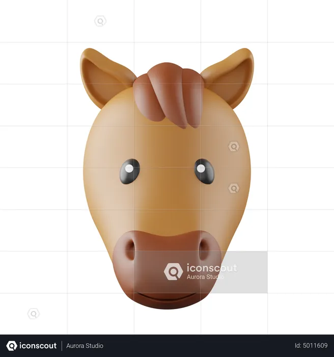 Horse Emoji 3D Icon