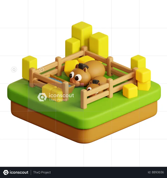 Horse Farm  3D Icon