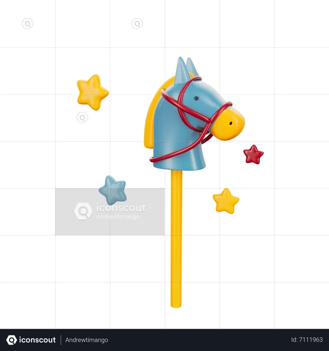 Horse Stick Toy  3D Icon