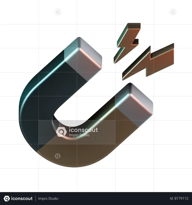 Horseshoe Magnet  3D Icon