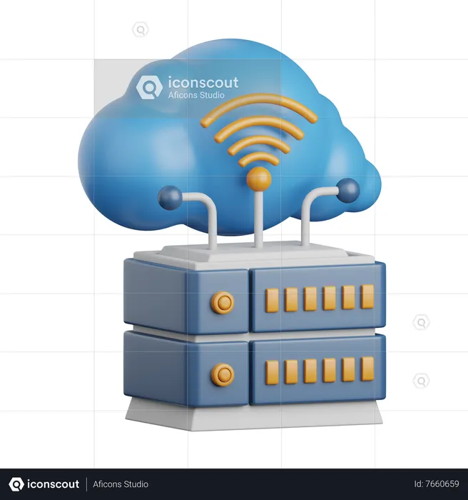 Armazenamento em nuvem  3D Icon