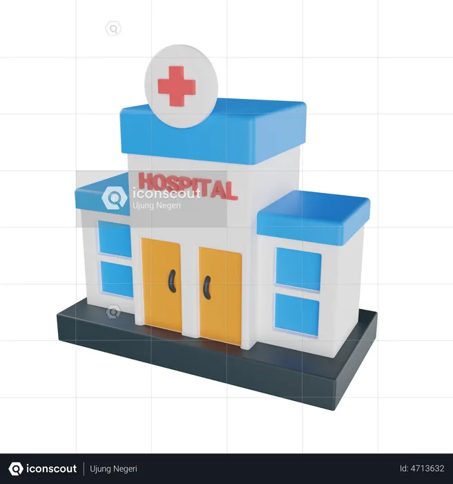 Hospital  3D Illustration