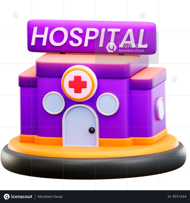 Hospital  3D Illustration