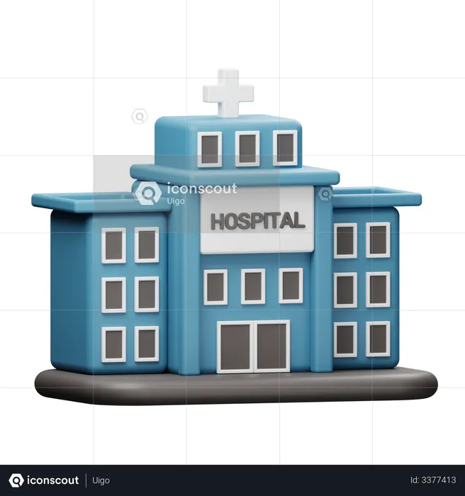 Hospital  3D Illustration