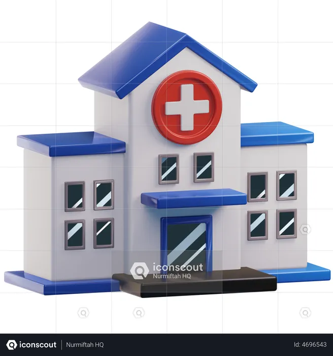 Hospital  3D Illustration