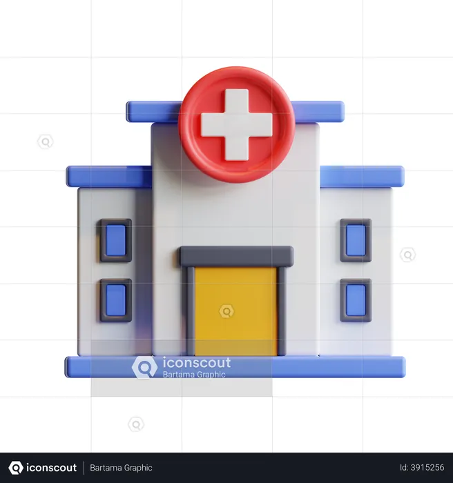 Hospital  3D Illustration