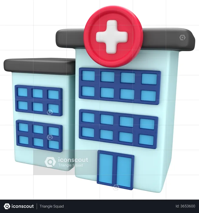 Hospital  3D Illustration