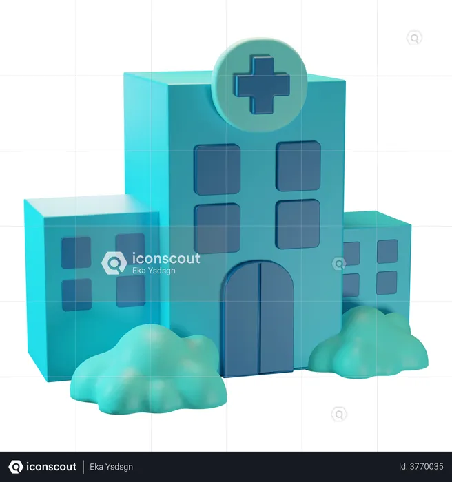 Hospital  3D Illustration