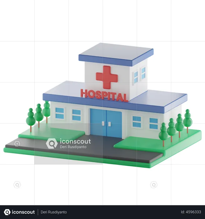 Hospital  3D Illustration