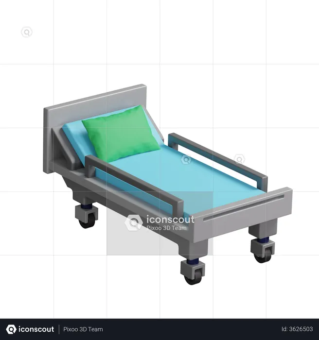 Hospital Bed  3D Illustration