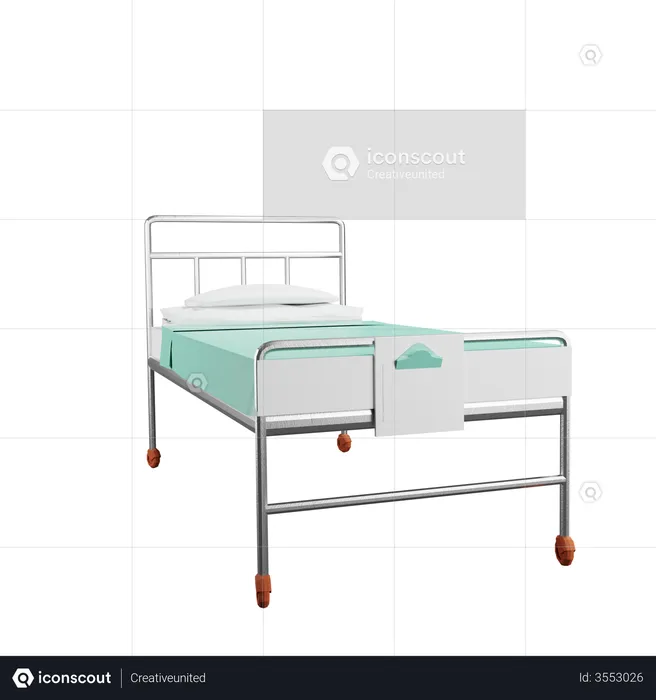 Hospital Bed  3D Illustration