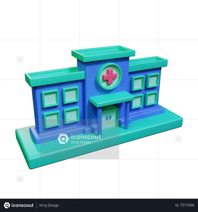 Hospital Building  3D Icon